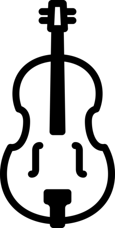 Double Bass Stencil Svg Design File, Free Vectors File